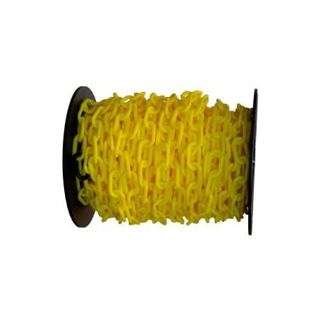 Mr. Chain Plastic Chain Barrier On A Reel, 1-1/2x200'L, Yellow